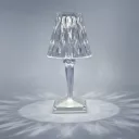 Tischleuchte crystal transparent USB