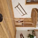 Hängeleuchte rund/oval aus Eichenholz